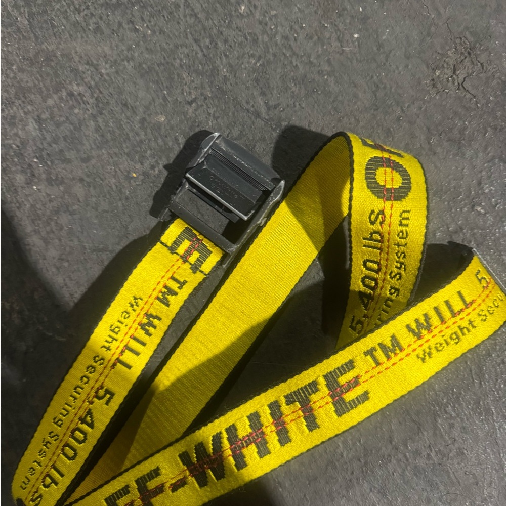 Off-White Yellow Strap with Black Buckle